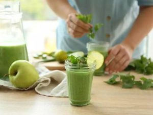 Detoxifying Herbal Drinks Apple Detox Drink In A Glass