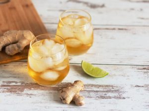 Detoxifying Herbal Drinks Two Glass Of Ginger Lemon Detox Water