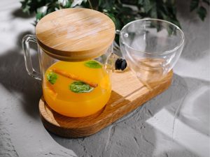 Detoxifying Herbal Drinks Orange Detox Water In A Glass