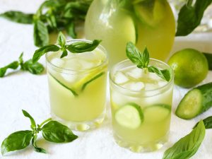 Detoxifying Herbal Drinks  Cucumber &Amp; Mint Detox Water In A Glass