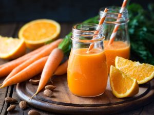 Detoxifying Herbal Drinks Oramge Corrot Juice