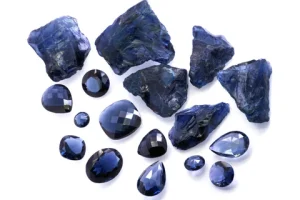Healing With Crystals And Plants Navy Blue Color Sapphire