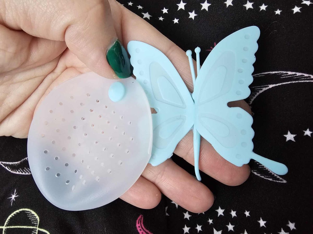 1000039206.Jpg Blue Butterfly Tea Strainer - Image 1