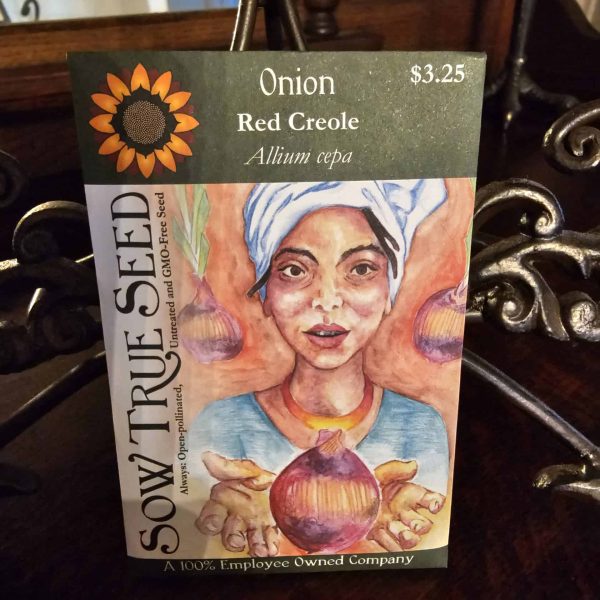Onion Seeds - Red Creole with printed label