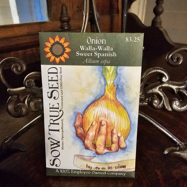 Onion Seeds - Walla-Walla Sweet Spanish with printed label