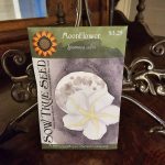Moonflower Seeds with printed label