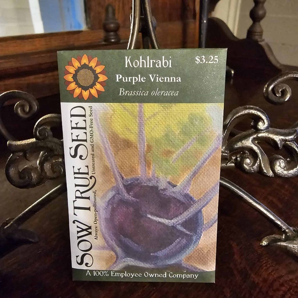 Kohlrabi Seeds - Purple Vienna with printed label
