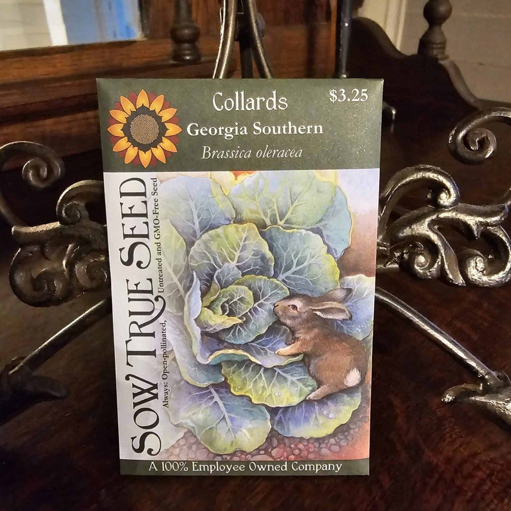 Collard Seeds - Georgia Southern with printed label