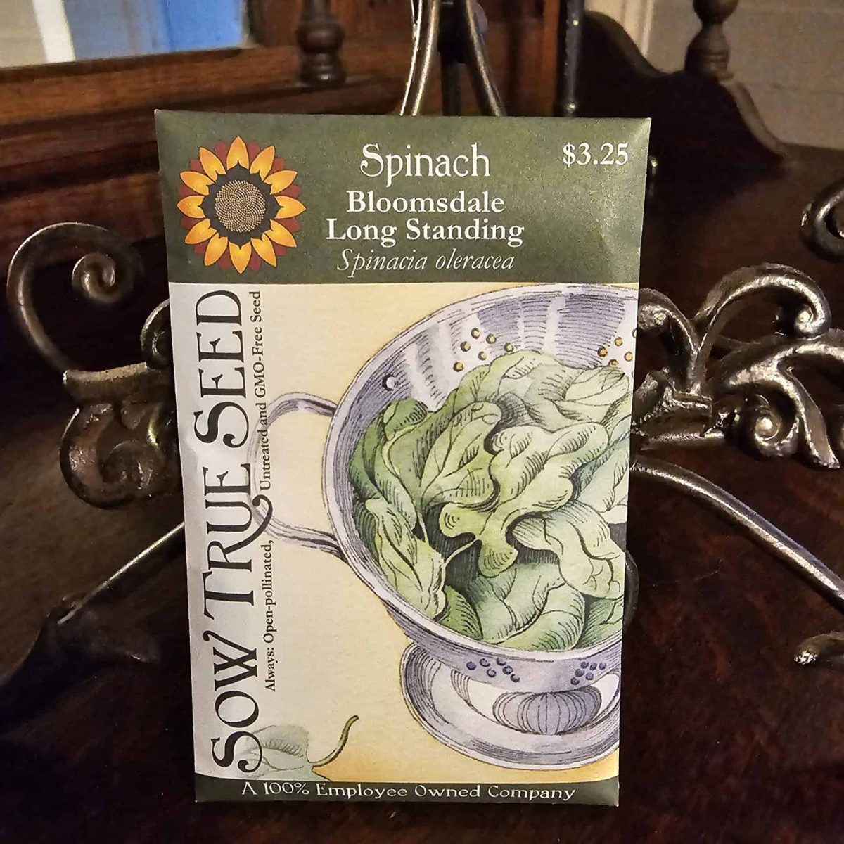 Spinach Seeds - Bloomsdale Back Spinach Seeds - Bloomsdale With Printed Label