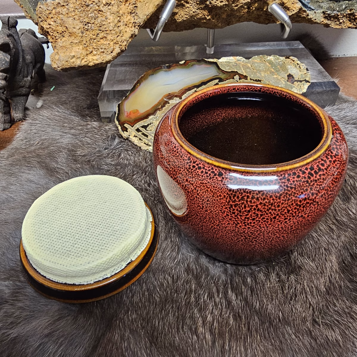 Ceramic Tea Canister - Brown