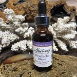 Headache Blend Tincture in a small glass bottle