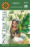 Cilantro Seeds, Organic with printed label