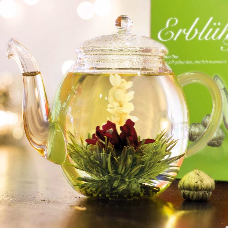 Creano Tea Flower Mix Blossom Tea Fruity Flavor In The Teapot Photo Creano Tea Flower Mix Blossom Tea Fruity Flavor In The Teapot Photo