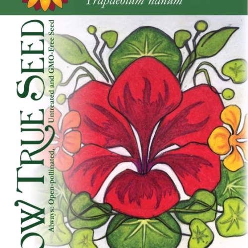 Nasturtium Seeds - Dwarf Jewel Mix with printed label photo