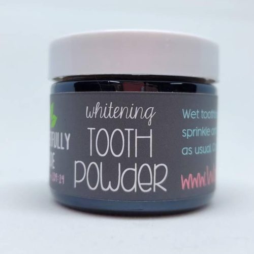 Tooth Whitening Powder with grey label