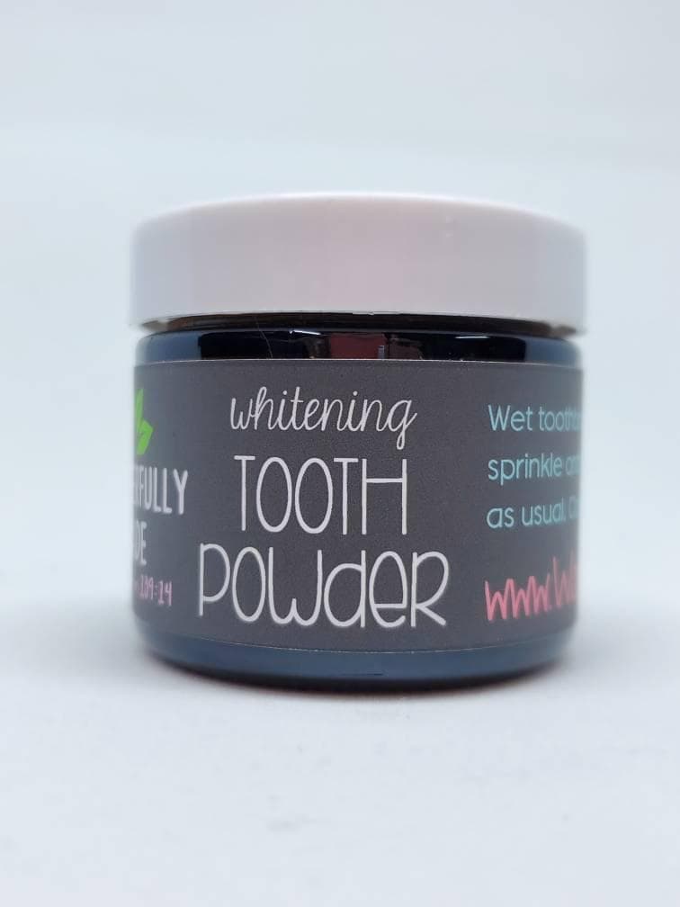 Tooth Whitening Powder with grey label