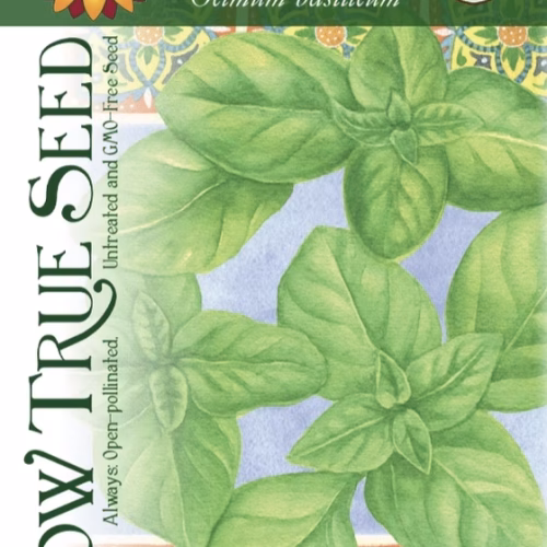 Basil Seeds - Genovese Organic with printed label