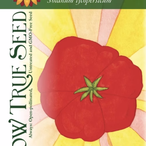 Slicing Tomato Seeds - Mortgage Lifter with printed label