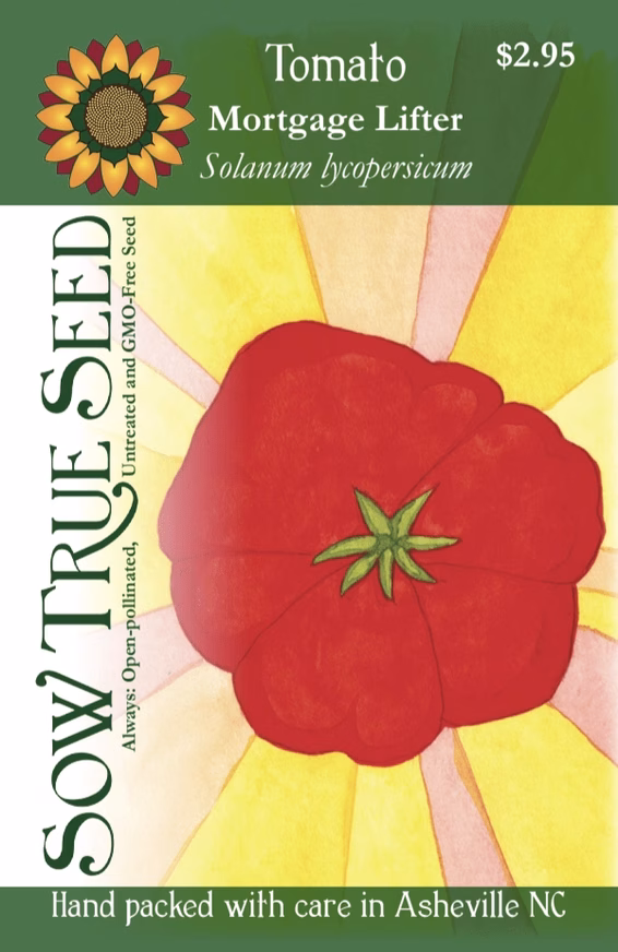 Slicing Tomato Seeds - Mortgage Lifter Slicing Tomato Seeds - Mortgage Lifter With Printed Label