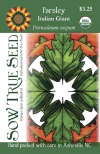 Parsley Seeds - Italian Giant, Organic with printed label