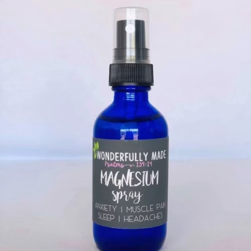 Magnesium Spray with blue bottle