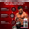 Creatine Monohydrate Gummies 5G Men and Women with photo of muscular man
