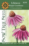 Echinacea Seeds - Purple Coneflower with printed label