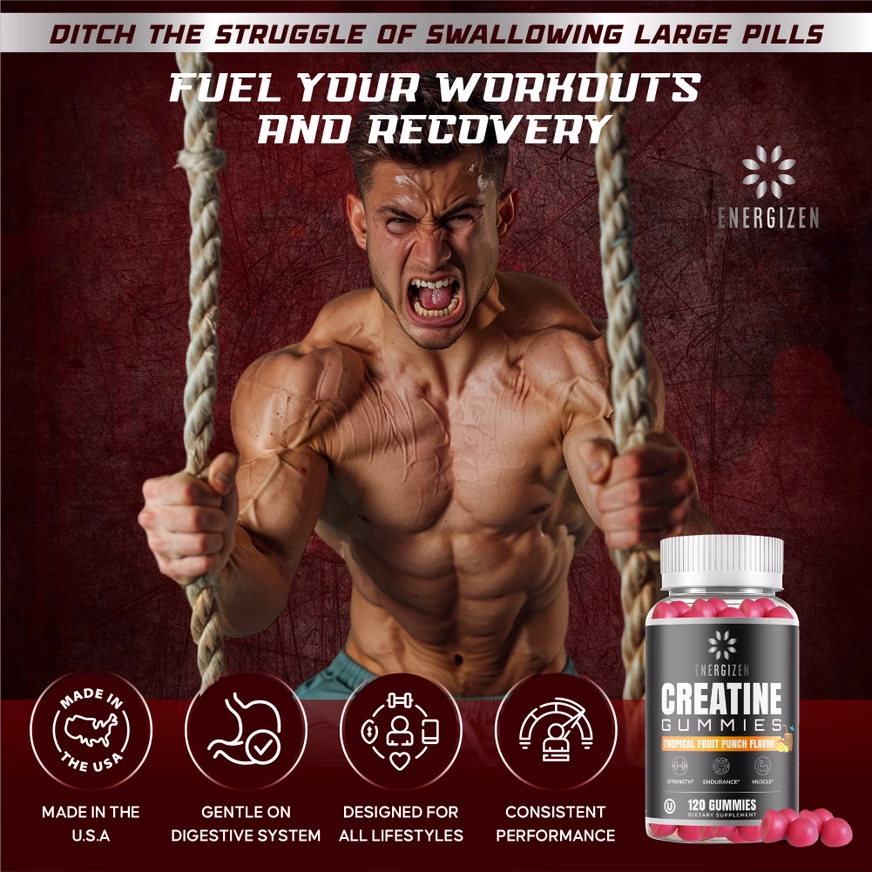 Creatine Monohydrate Gummies 5G Men And Women Photo Of Man Creatine Monohydrate Gummies 5G Men And Women Photo Of Man