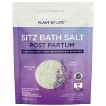 Postpartum Recovery Bath Soak with purple white label
