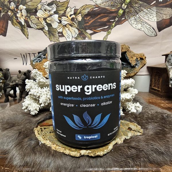 Super Greens Tropical Powder with superfoods, probiotics and enzymes